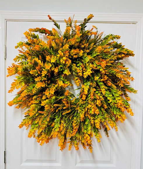 Mixed Orange Wreath (35" round)